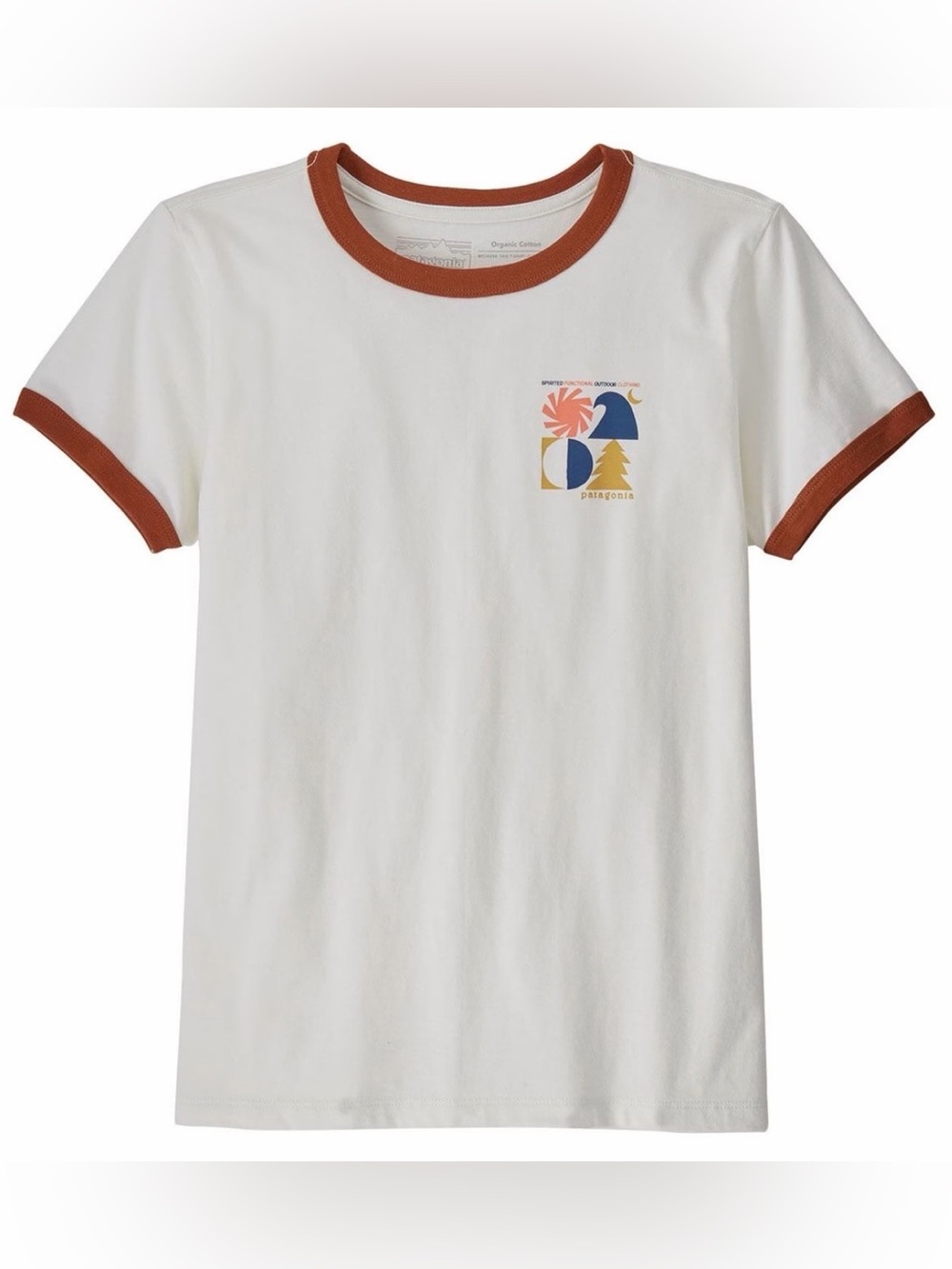 🌲🌸☀️🍂 Patagonia Spirited Seasons 100% Organic COTTON Ringer T-Shirt Women’s M